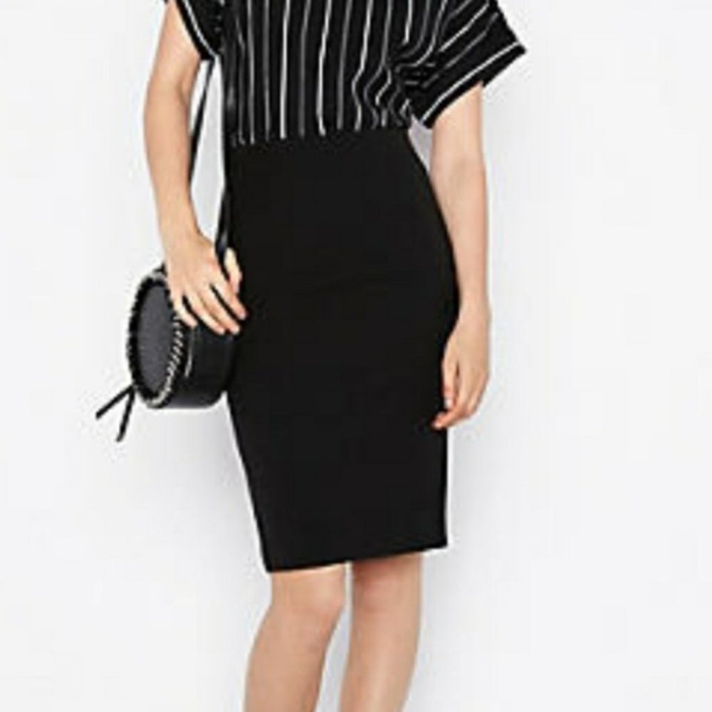 Express high-waist extreme stretch midi skirt